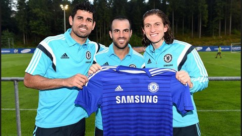 Costa, Fabregas và Filipe Luis lần đầu hội ngộ ở Chelsea