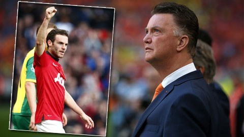 HLV Van Gaal được kỳ vọng sẽ giúp Mata phát huy được hết khả năng
