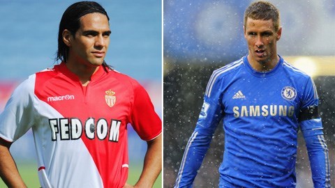 Torres (phải) sẽ đến Monaco để đá cặp với Falcao?