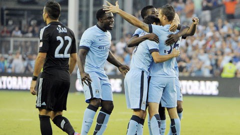 Niềm vui chiến thắng của cầu thủ Man City