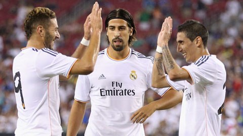 Real sẵn sàng bán những siêu sao như Benzema (trái), Khedira (giữa) hay Di Maria ngay hè này