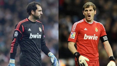 Diego Lopez (trái) và Iker Casillas (phải)