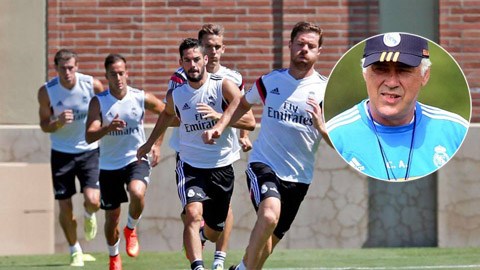 Ancelotti chỉ có sự phục vụ của 7 cầu thủ thuộc đội hình chính cho trận giao hữu với Inter