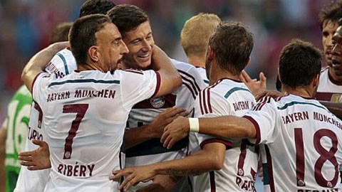 Bayern đã giành quyền tham dự trận chung kết Telekom Cup 2014 với Wolfsburg