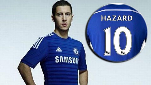 Hazard sẽ thừa kế áo số 10 của Mata