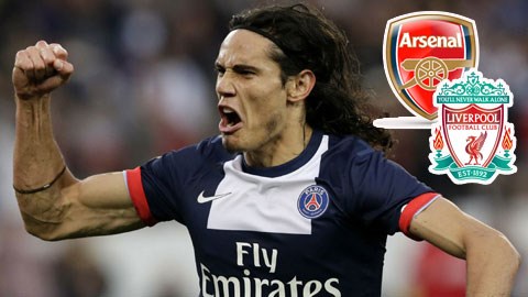 Arsenal và Liverpool được Cavani bật đèn xanh