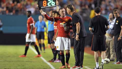 Tiền đạo Rooney đang được Van Gaal rất tin tưởng