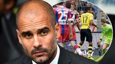 HLV Pep Guardiola thất vọng vì màn trình diễn của Bayern Munich 