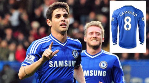 Oscar sẽ nhận áo số 8 ở Chelsea 