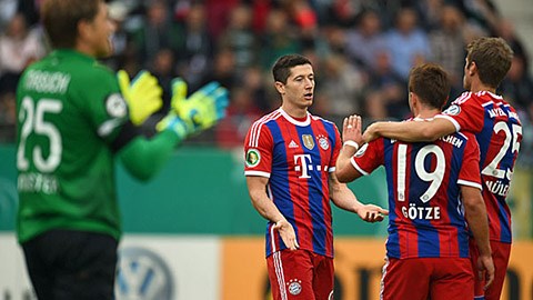 Goetze mở tỷ số trong chiến thắng 4-1 của Bayern trước Preussen Muenster