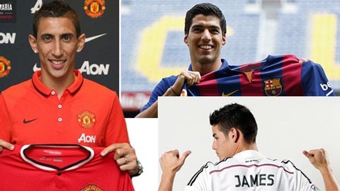 Di Maria, Suarez và James là những cái tên đáng chú ý nhất mùa Hè vừa qua