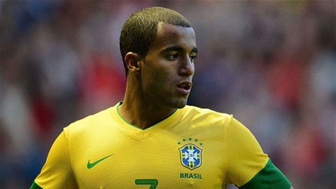Lucas Moura trong màu áo ĐT Brazil