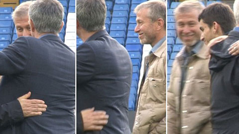 Abramovich thân chinh xuống sân chúc mừng chiến thắng của Chelsea Abramovich thân chinh xuống sân chúc mừng chiến thắng của Chelsea