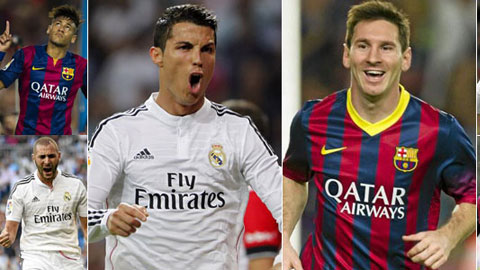 Hàng công BBC của Real và MNS của Barca Hàng công BBC của Real và MNS của Barca