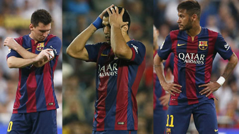 Messi, Suarez và Neymar: Bộ ba đen đủi! Messi, Suarez và Neymar: Bộ ba đen đủi!