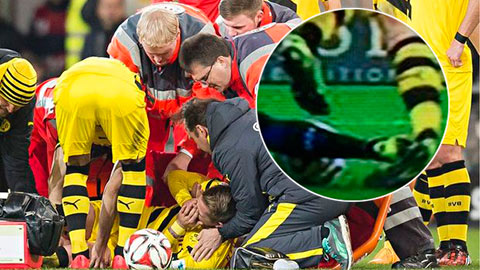 Marco Reus lại bị rách dây chằng mắt cá chân Marco Reus lại bị rách dây chằng mắt cá chân