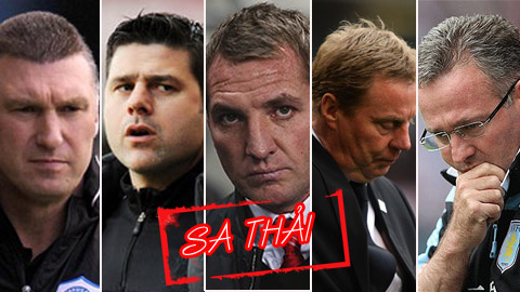 Top 5 HLV có nguy cơ bị sa thải cao nhất ở Premier League Top 5 HLV có nguy cơ bị sa thải cao nhất ở Premier League