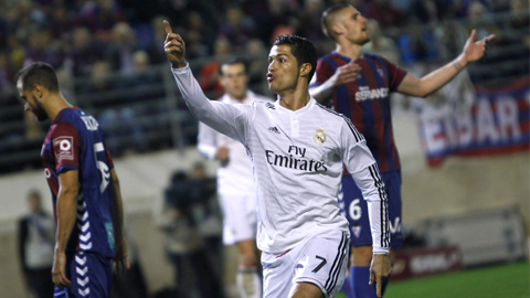 Ronaldo ghi bàn nhiều hơn 75% đội bóng ở 5 giải hàng đầu châu Âu Ronaldo ghi bàn nhiều hơn 75% đội bóng ở 5 giải hàng đầu châu Âu