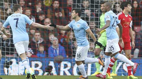 Aguero một mình gánh cả Man xanh Aguero một mình gánh cả Man xanh