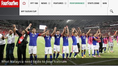 Tạp chí Four Four Two mách nước cho ĐT Malaysia Tạp chí Four Four Two mách nước cho ĐT Malaysia