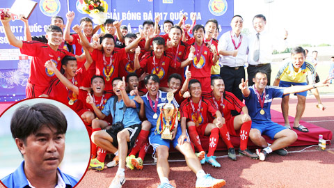 HLV Trần Minh Chiến và lò đào tạo PVF đã gặt hái quả ngọt ở giải U17 QG báo Bóng đá Cúp Thái Sơn Nam 2014