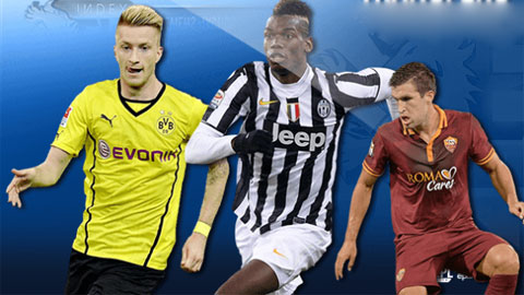 Marco Reus, Paul Pogba và Kevin Strootman (trừ trái qua phải) có thể sắp sang Anh chơi bóng