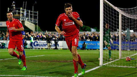 Gerrard lập cú đúp giúp Liverpool vượt qua Wimbledon 2-1