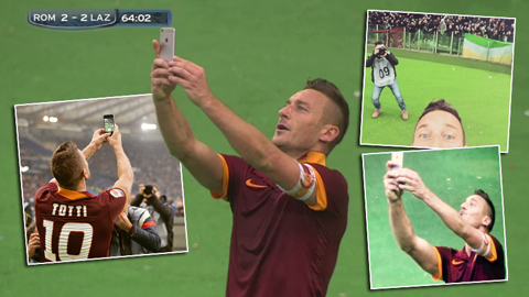 Pha ăn mừng ngẫu hứng của Totti