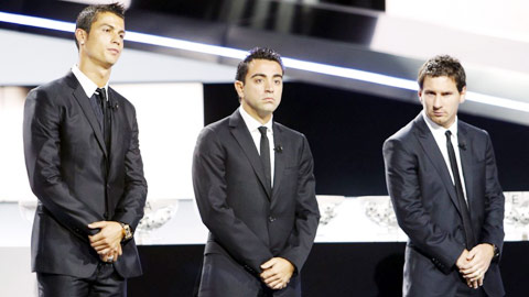 Xavi từng 3 lần lọt vào danh sách 3 ứng cử viên cuối cùng nhưng đều không thể chiến thắng
