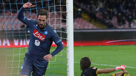 Higuain tỏa sáng với cú đúp vào lưới Genoa giúp Napoli giành trọn 3 điểm