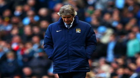 Pellegrini thất vọng vì Man City chỉ nhận một kết quả hòa trước Hull City