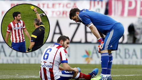 Vòng tới, Atletico sẽ mất Koke vì chấn thương và Garcia (ảnh nhỏ) vì thẻ phạt
