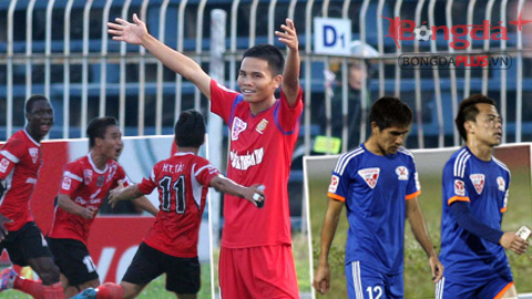 Vòng 7 V.League chứng kiến cú ngã ngựa của 2 đội đầu bảng