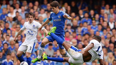 Rất khó để Everton (áo sáng) có điểm rời Stamford Bridge