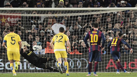 Cú sút 11m quả đơn giản của Neymar