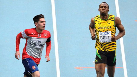 Nếu ra đường đua, Bellerin sẽ vượt Bolt trong 40m đầu