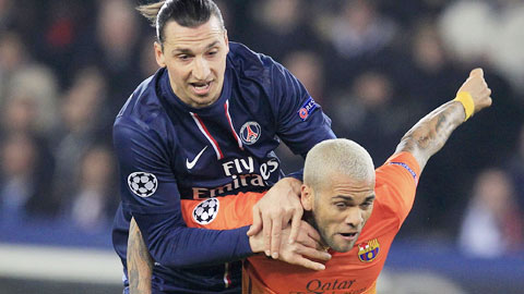 Với sự trở lại của Ibrahimovic (áo sẫm), PSG hy vọng sẽ có màn trình diễn tốt hơn trước Barca