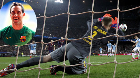 Noi gương Bravo (ảnh dưới), thủ thành trẻ Ter Stegen cũng đang chơi rất hay