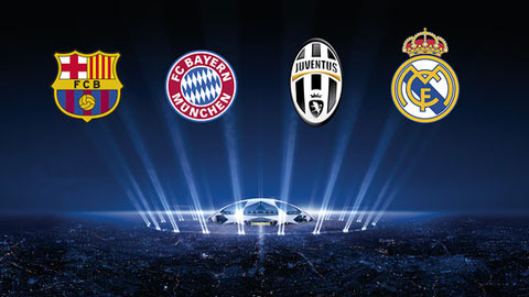 Barca, Bayern, Juventus và Real chính là “Tứ đại pháp vương”