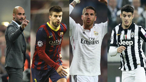 Barca, Bayern, Juve và Real đã giành vé vào bán kết Champions League 2014/15
