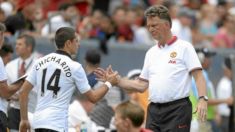 Chicharito không gây được ấn tượng với HLV Van Gaal