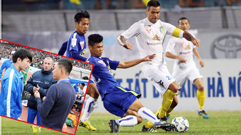 Trong khi các cầu thủ trưởng thành từ Học viện HA.GL-Arsenal JMG đang khá vất vả thích nghi ở V-League thì những cựu binh như Minh Vương (bên trái - ảnh nhỏ) lại ít được ra sân
