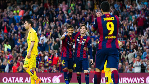 Messi, Neymar và Suarez đều ghi bàn trong trận đấu với Getafe