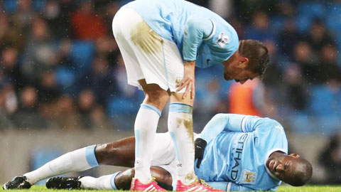 Toure dính chấn thương gân khoeo trong trận gặp Aston Villa cuối tuần trước