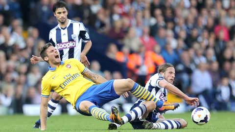 21h00 ngày 24/5, Arsenal vs West Brom: Pháo lại tậm tịt