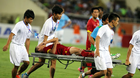 Cả Trọng Hoàng (ảnh trong bài) lẫn Xuân Thành chấn thương là tổn thất lớn cho B.BD