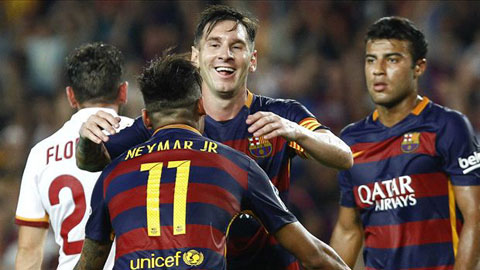 Messi và Neymar vừa tỏa sáng rực rỡ trong thắng lợi hoành tráng của Barca trước Roma