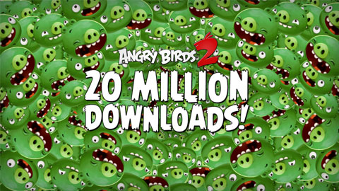 Angry Birds 2 cán mốc 20 triệu lượt tải về chỉ trong 1 tuần Angry Birds 2 đã đạt 20 triệu lượt tải về chỉ trong 1 tuần