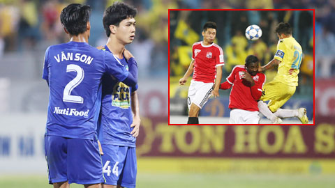 HAGL gặp nhiều khó khăn trong cuộc đua trụ hạng V-League trước những đối thủ như Đồng Nai (ảnh nhỏ, bìa trái)