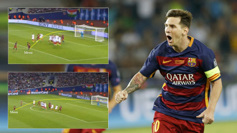 2 kiệt tác của Messi vào lưới Sevilla góp sức giúp Barca giành Siêu Cúp châu Âu 2015